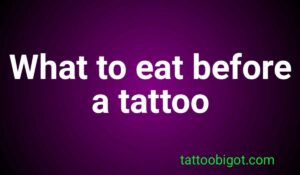 What to eat before a tattoo